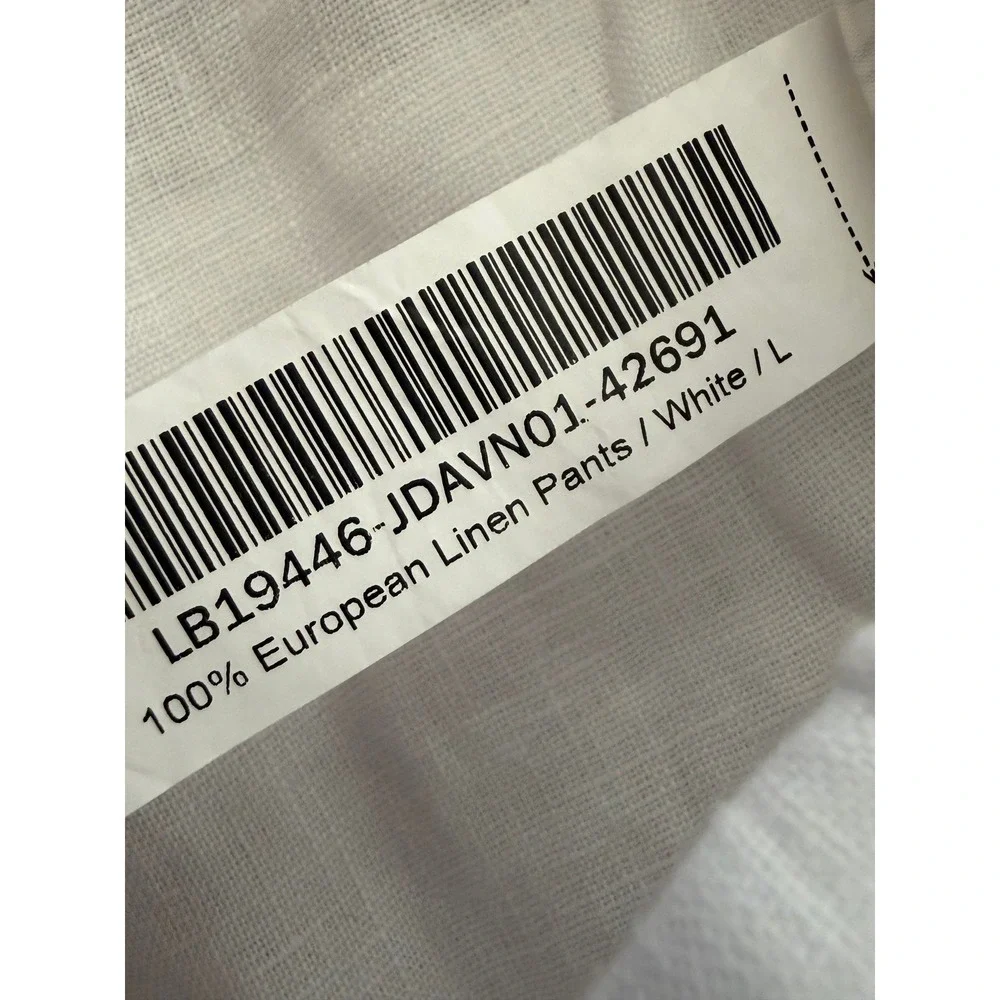 NWT Quince European Linen Pants Womens Large White European Linen